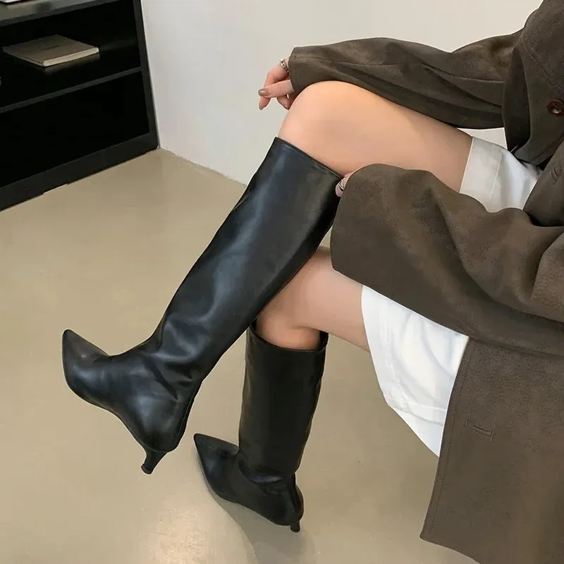 Ashton Knee High Thin Heels Boots