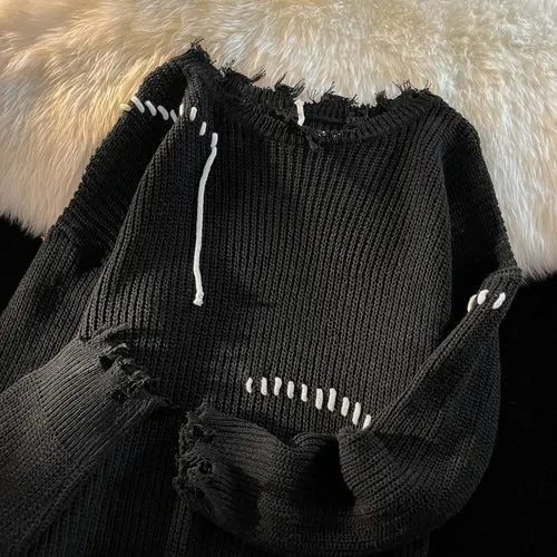 deanwangkt New Autum Winter Designer Pullover  New Fashion Luxury Knitted Sweater High Quality Men Warm Cotton Blend Sweaters Casual