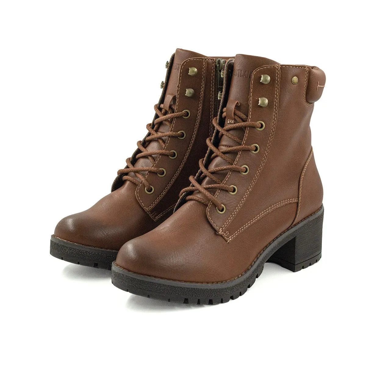 Eastland Brynn Combat Ankle Boots Leather Brown Colour For Men