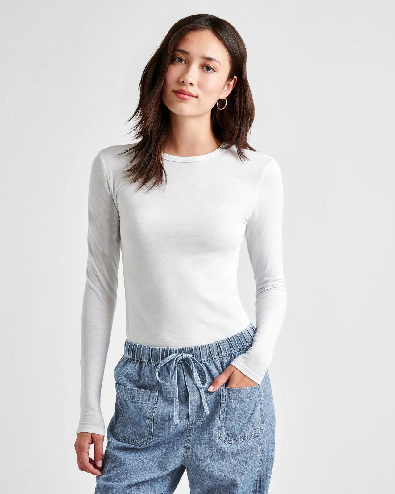 Eva Long Sleeve Slub Tee