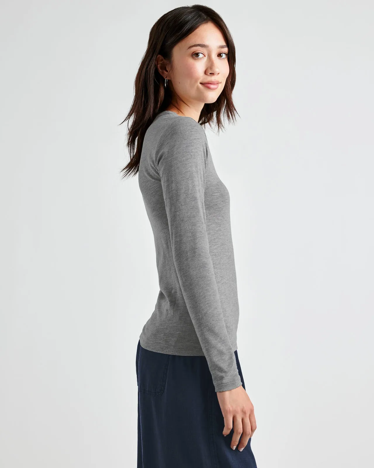 Eva Long Sleeve Slub Tee