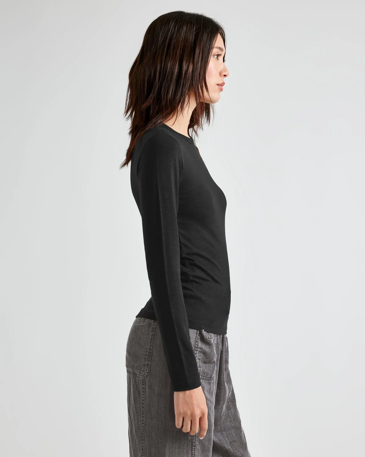 Eva Long Sleeve Slub Tee