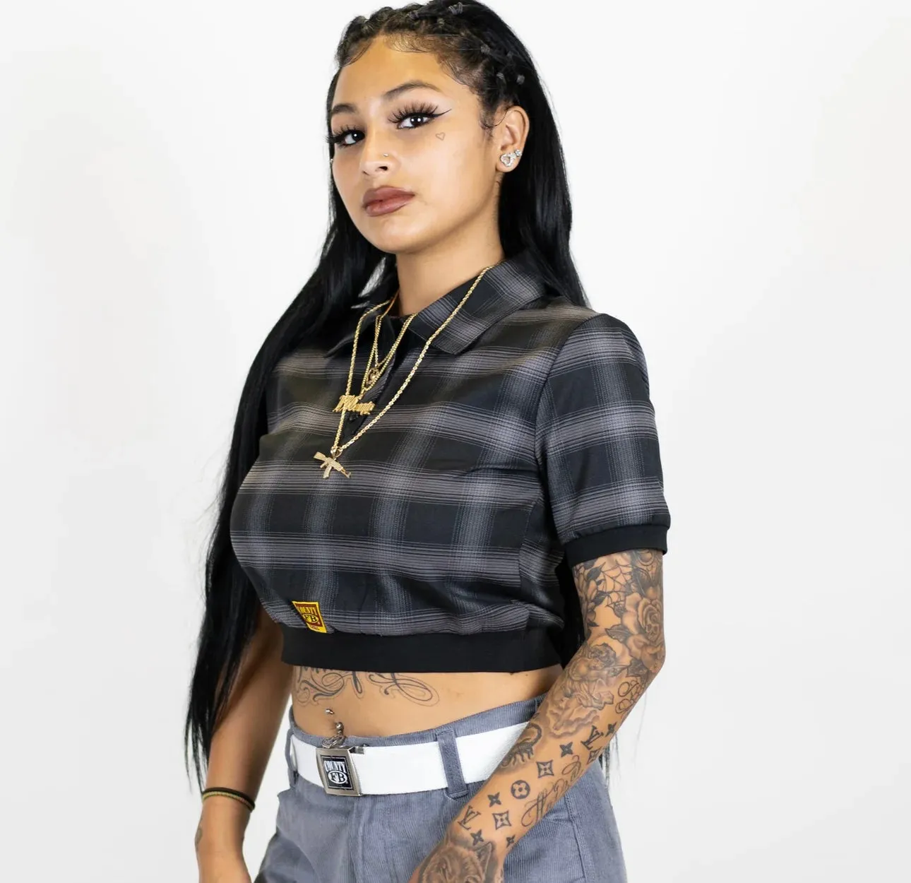 FB County Flannel Crop Tops