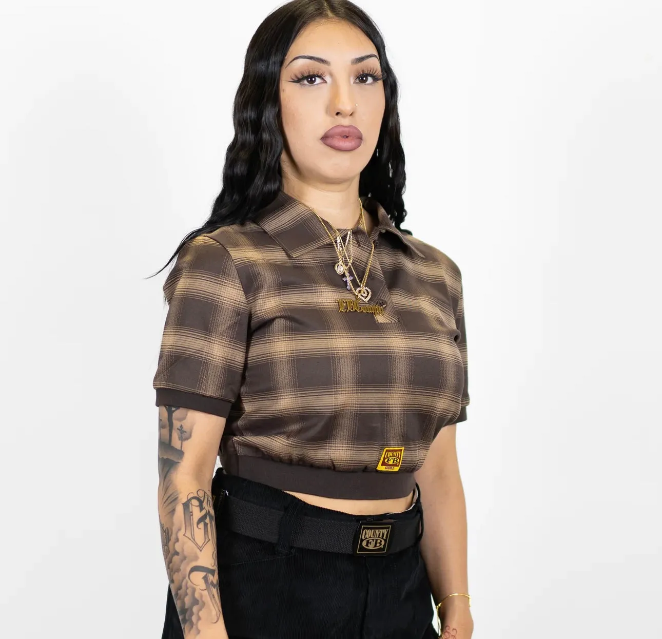 FB County Flannel Crop Tops