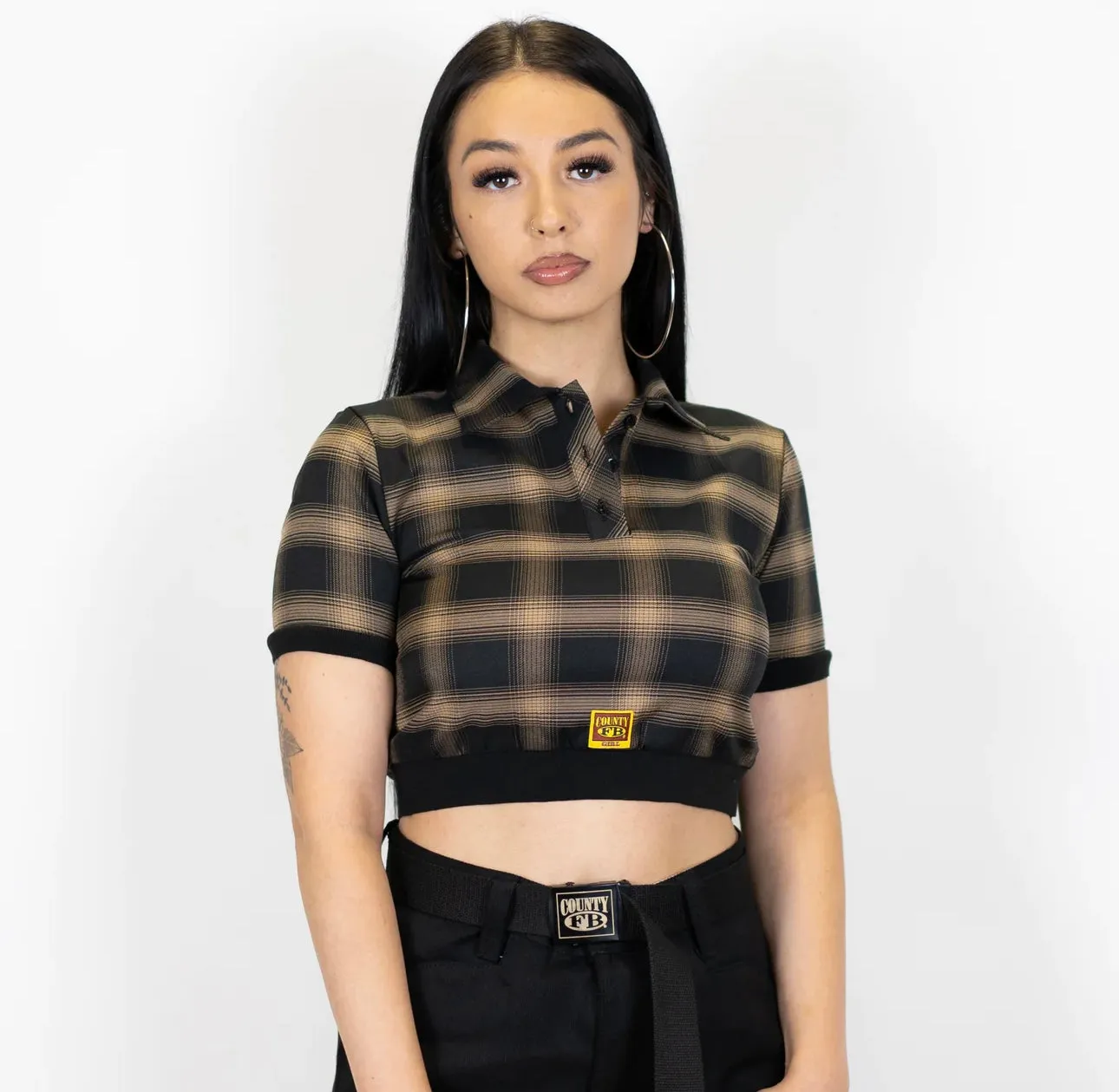 FB County Flannel Crop Tops