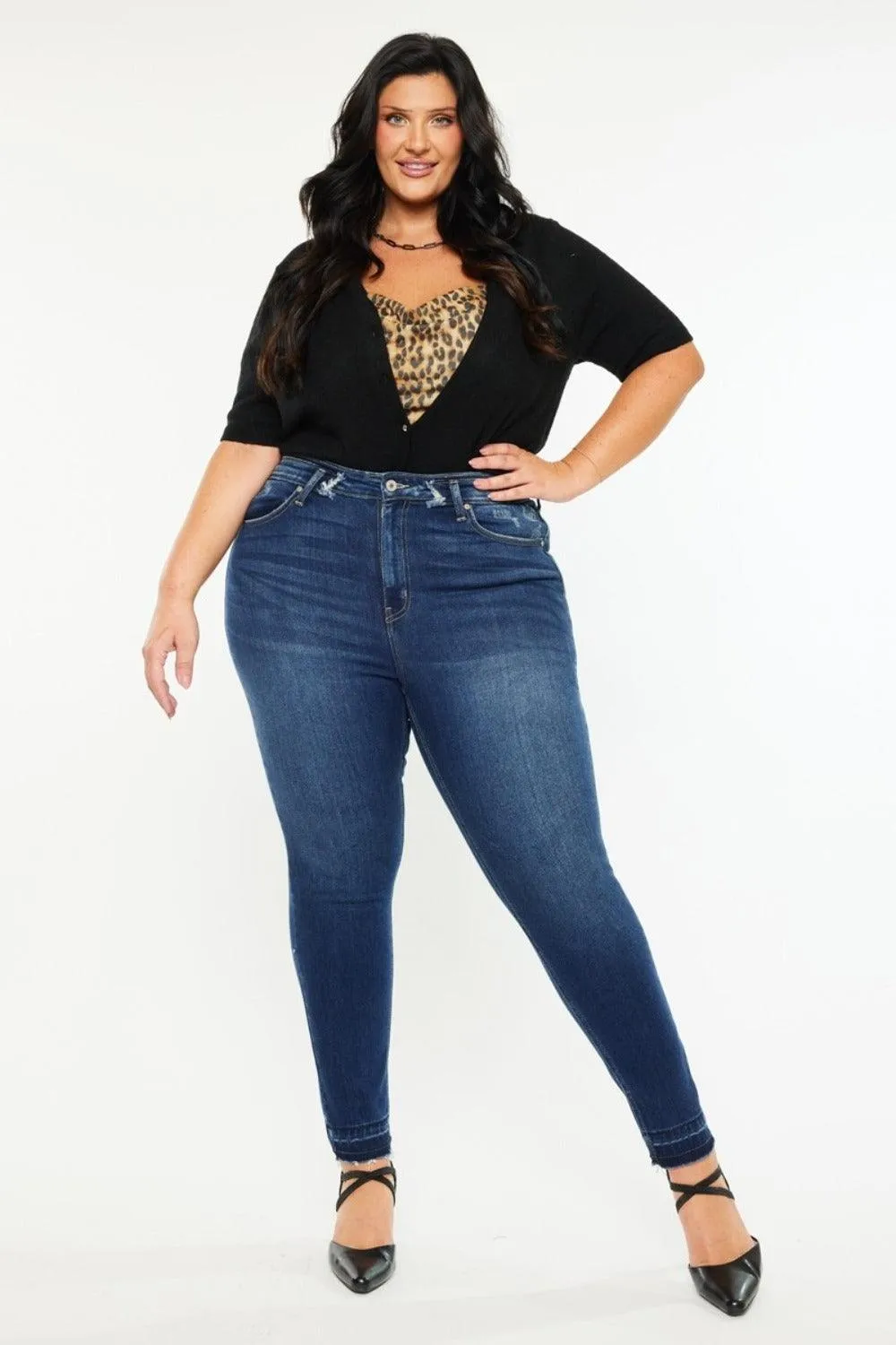 Full Size High Rise Ankle Skinny Jeans