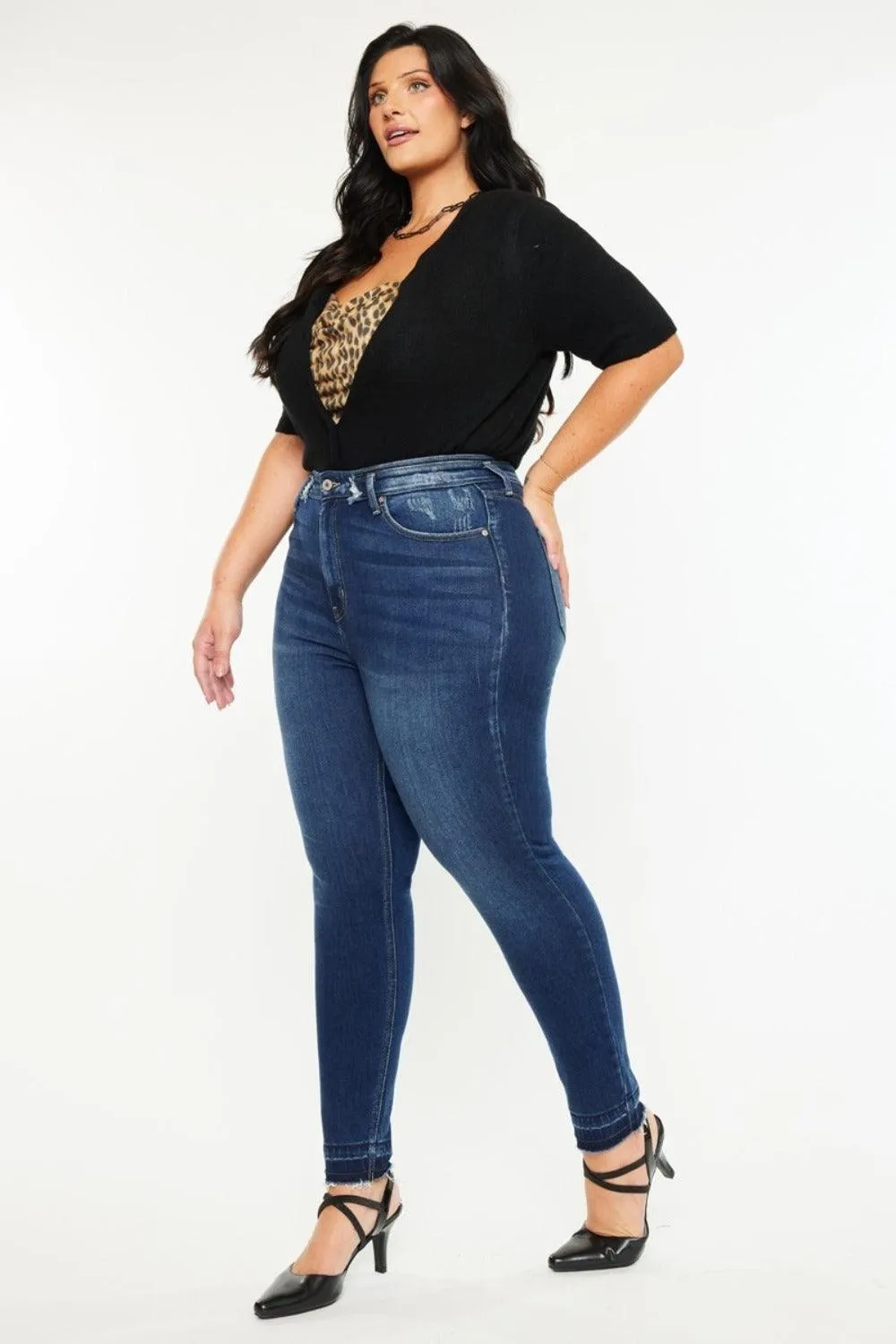 Full Size High Rise Ankle Skinny Jeans