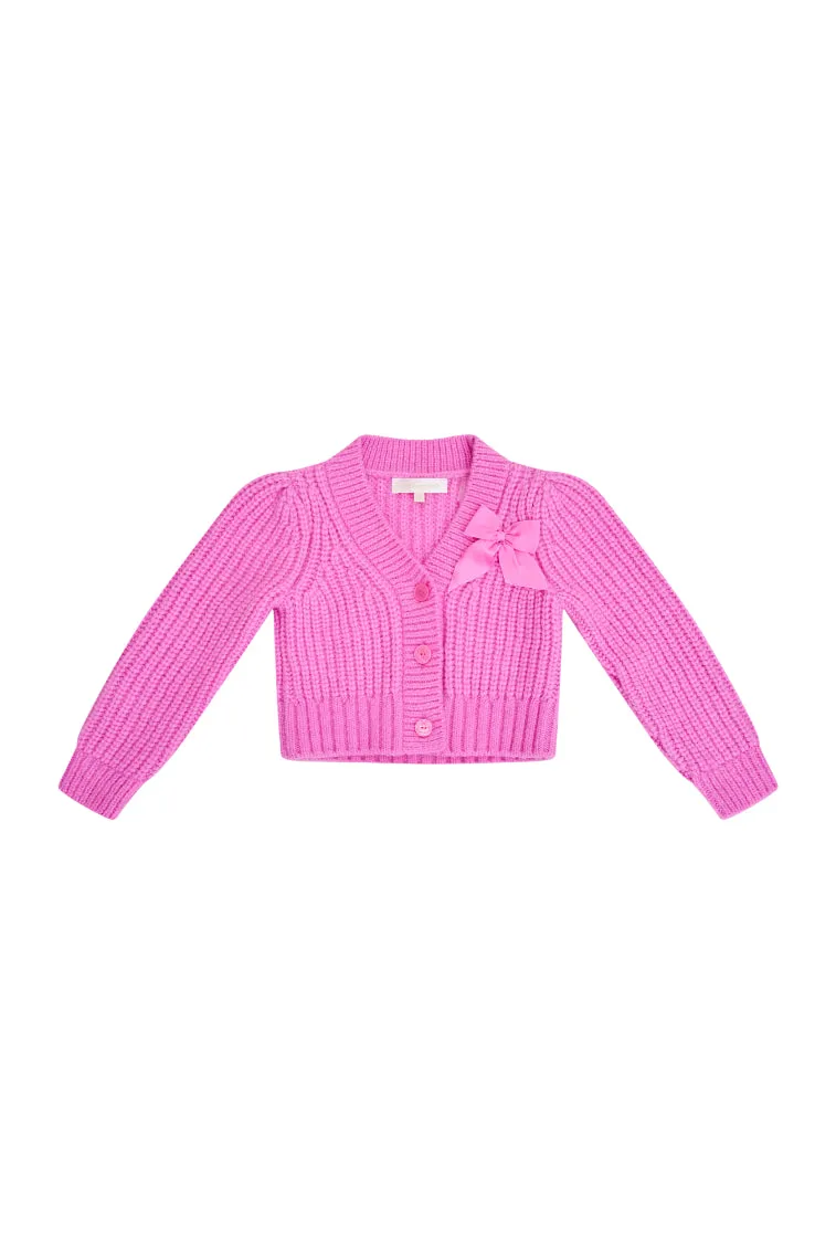 Girls Teisha Alpaca Bow Cardigan