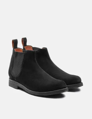 Grenson Hayden Suede Chelsea Boot - Black