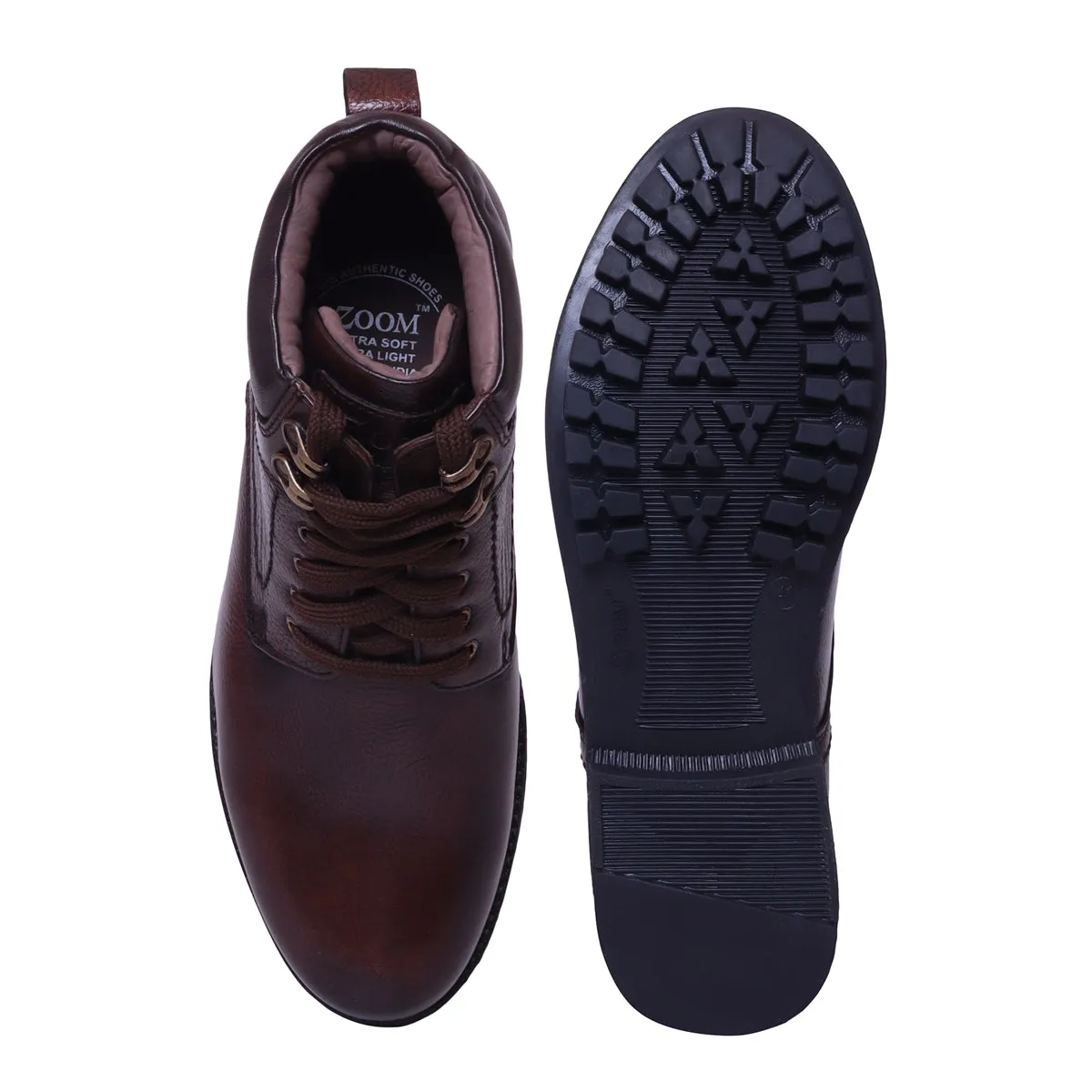 Leather Boots for Men D-3570 (Chestnut Brown)