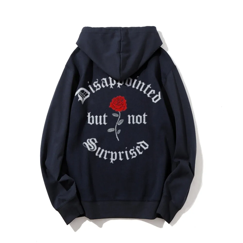 Mens DISAPPOINTED BUT NO SURPRISE Skull Graphic Pullover Hoodies