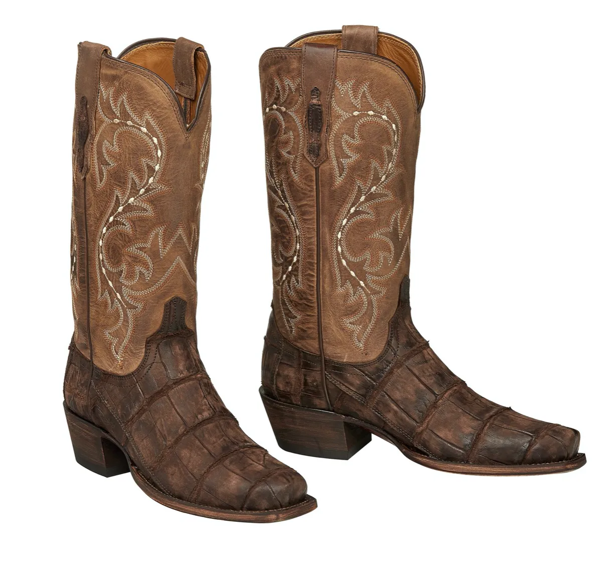 MEN'S LUCCHESE BURKE GIANT ALLIGATOR EXOTIC BOOT- M3195.74