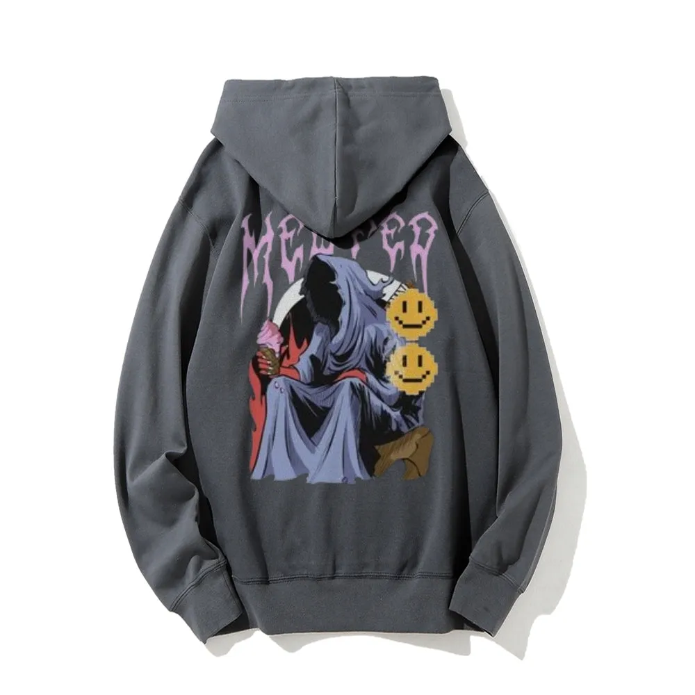 Mens No Face Reaper Graphic Hoodies