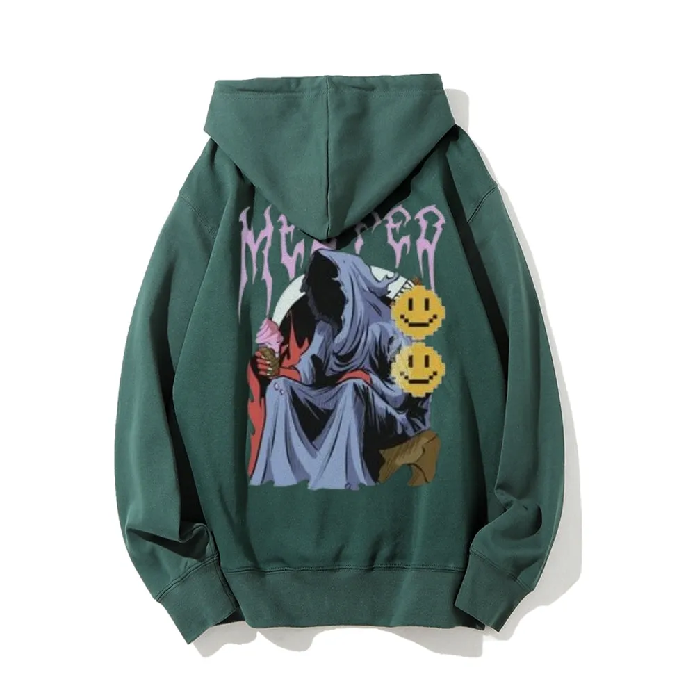 Mens No Face Reaper Graphic Hoodies