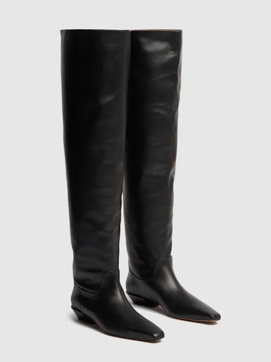 Paris Texas   25mm Bettina over-the-knee leather boots 