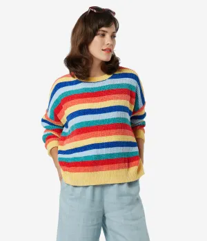 Rainbow Stripe Knit Sweater