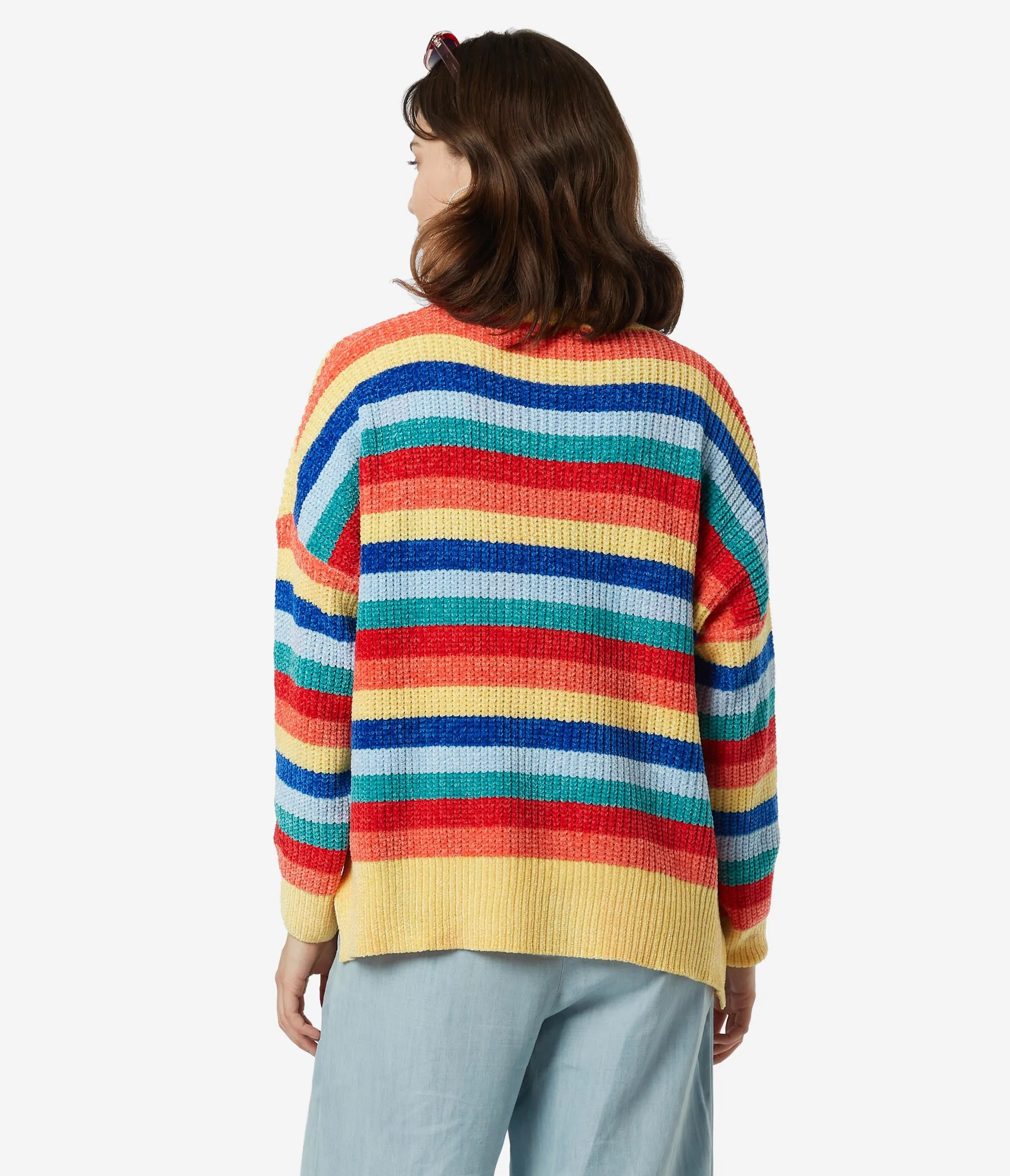 Rainbow Stripe Knit Sweater