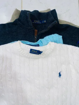 Ralph Lauren Cable Knit & 1/4 Zip 8 PCs