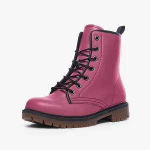 Raspberry Red Lace Up Boots