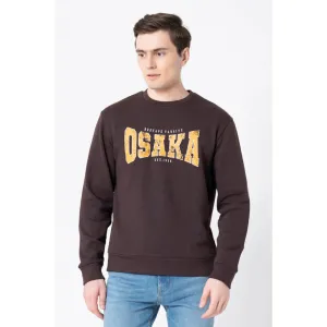 RedTape Men's Brown Graphic Print Sweatshirt