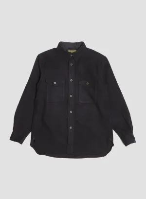 Tharkay Shirt Wool Flannel in Dark Navy