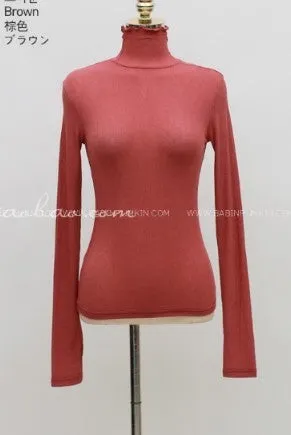 Turtleneck Sexy Basic Korean Style Long Sleeve