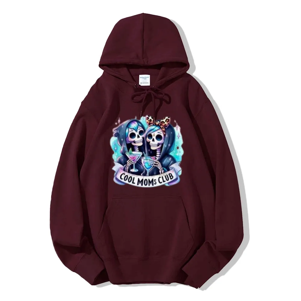 Women Cool Mom Club Graphic Hoodies