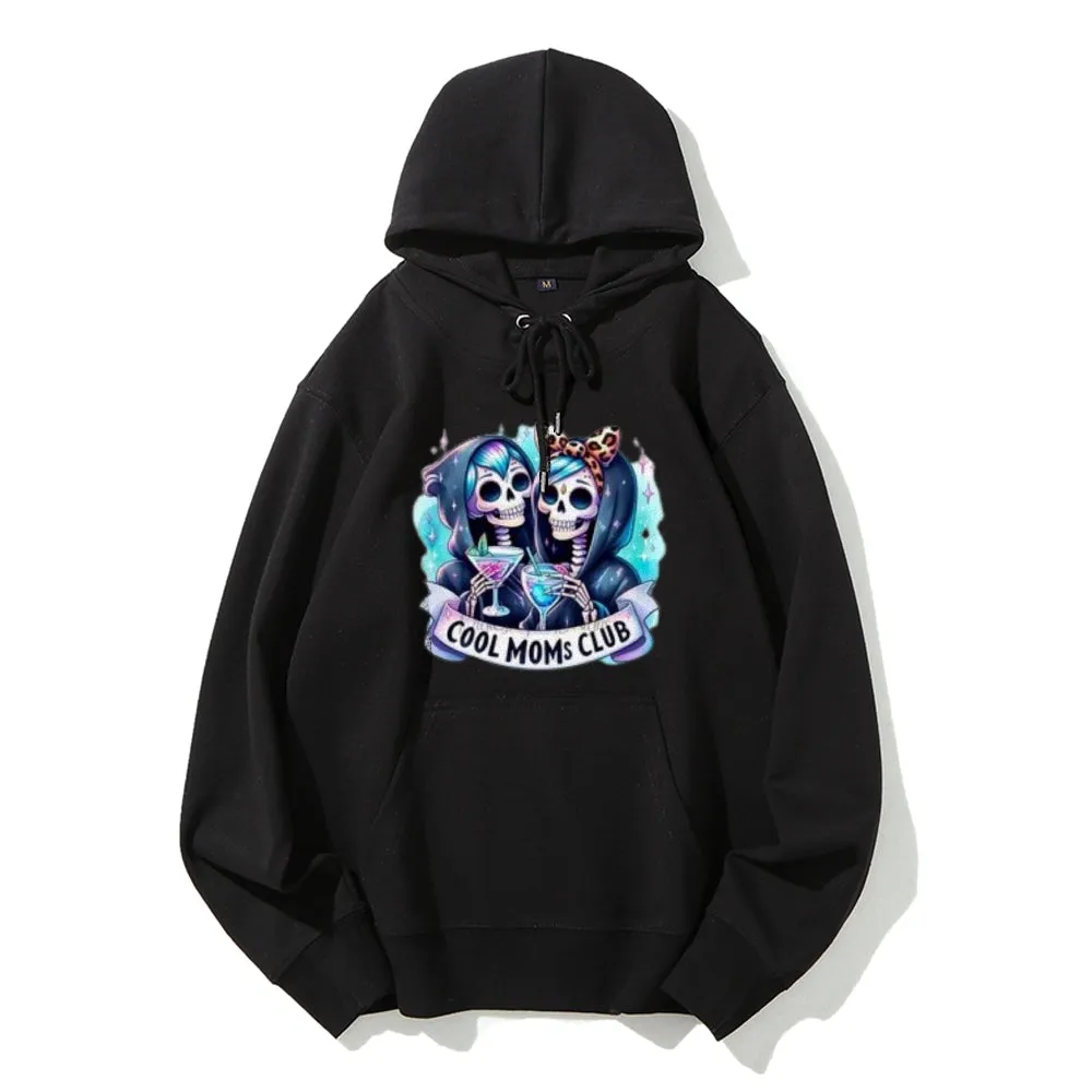 Women Cool Mom Club Graphic Hoodies