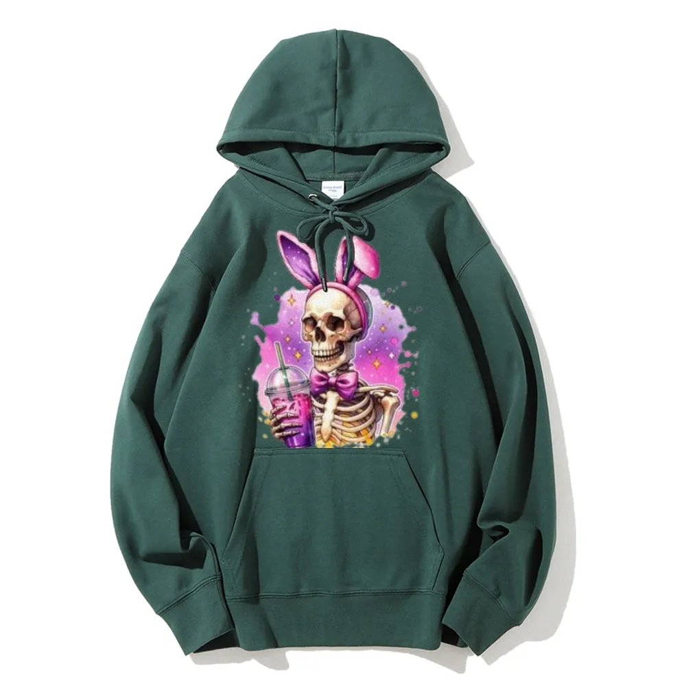 Women Cute Ice Skull Graphic Hoodies