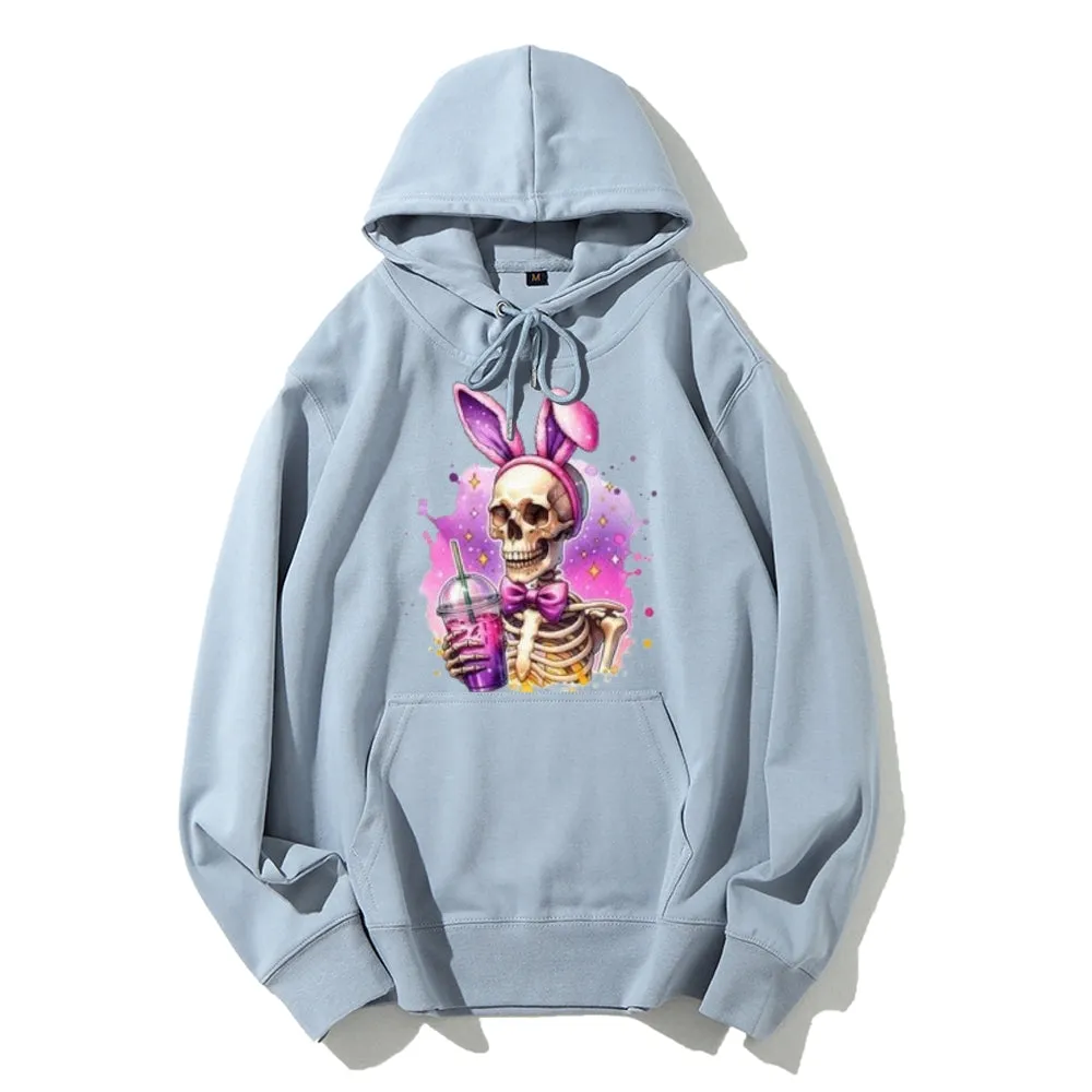 Women Cute Ice Skull Graphic Hoodies