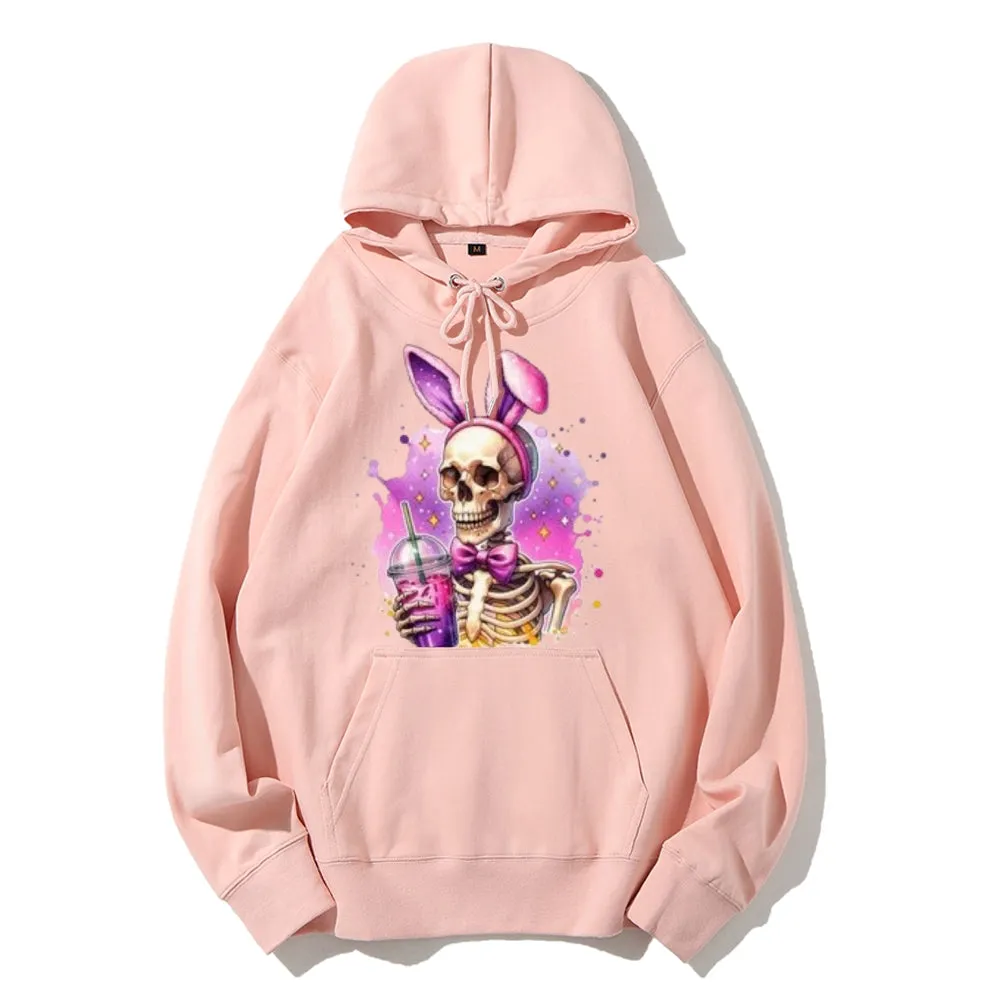 Women Cute Ice Skull Graphic Hoodies