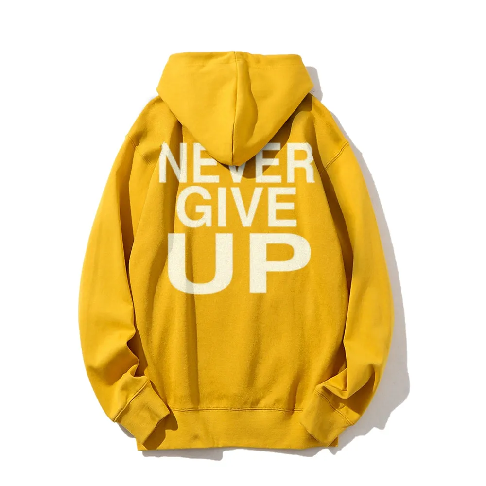 Women NEVER GIVE UP Graphic Hoodies