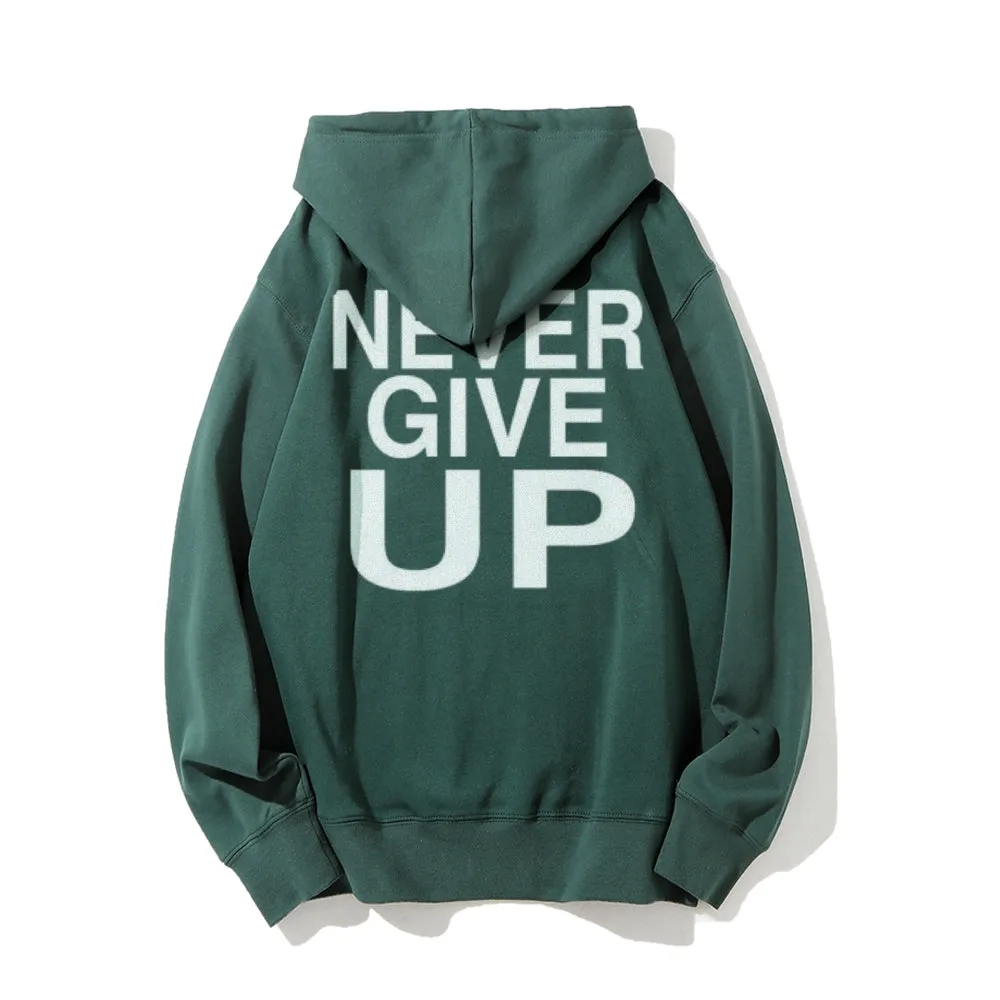 Women NEVER GIVE UP Graphic Hoodies